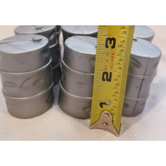 Lot of 9 Gray Barrels for Train Sets Play Sets Cake Decorating Crafts - Picture 4 of 10